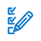 blue icon of a pen