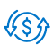 revenue cycle icon blue arrows