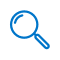 magnifying glass blue icon