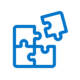 blue puzzle pieces icon