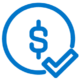 dollar sign blue icon