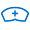 nurse hat blue icon