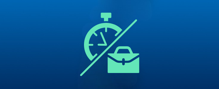 Illustration comparing time and work for contract and full-time hiring
