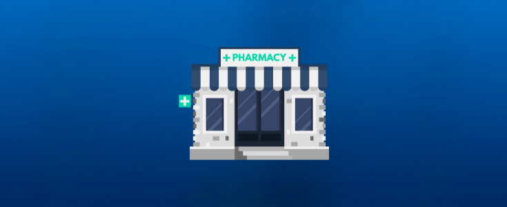 Illustration Of A Pharmacy Storefront