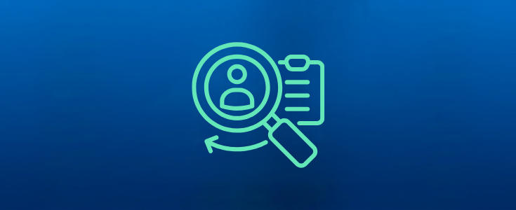 Illustration of a magnifying glass searching for a full-time hire