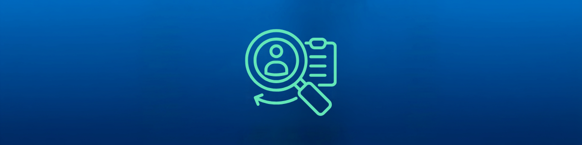 Illustration of a magnifying glass searching for a full-time hire