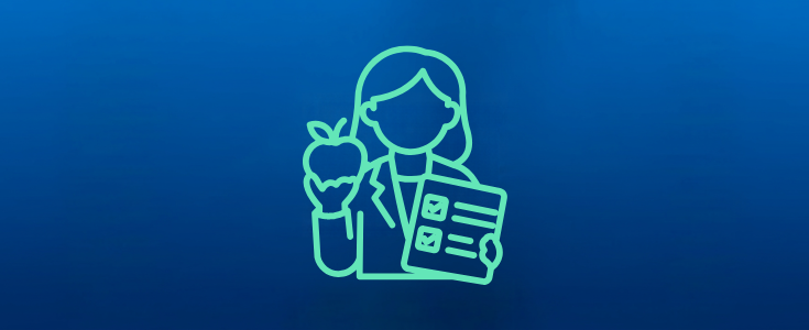 Illustration Of A Dietitian And Apple